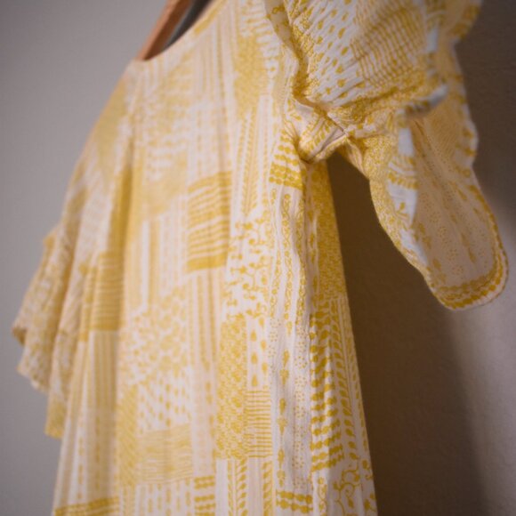 Caslon Ruffle Patchwork Mini Dress - Picture 16 of 16